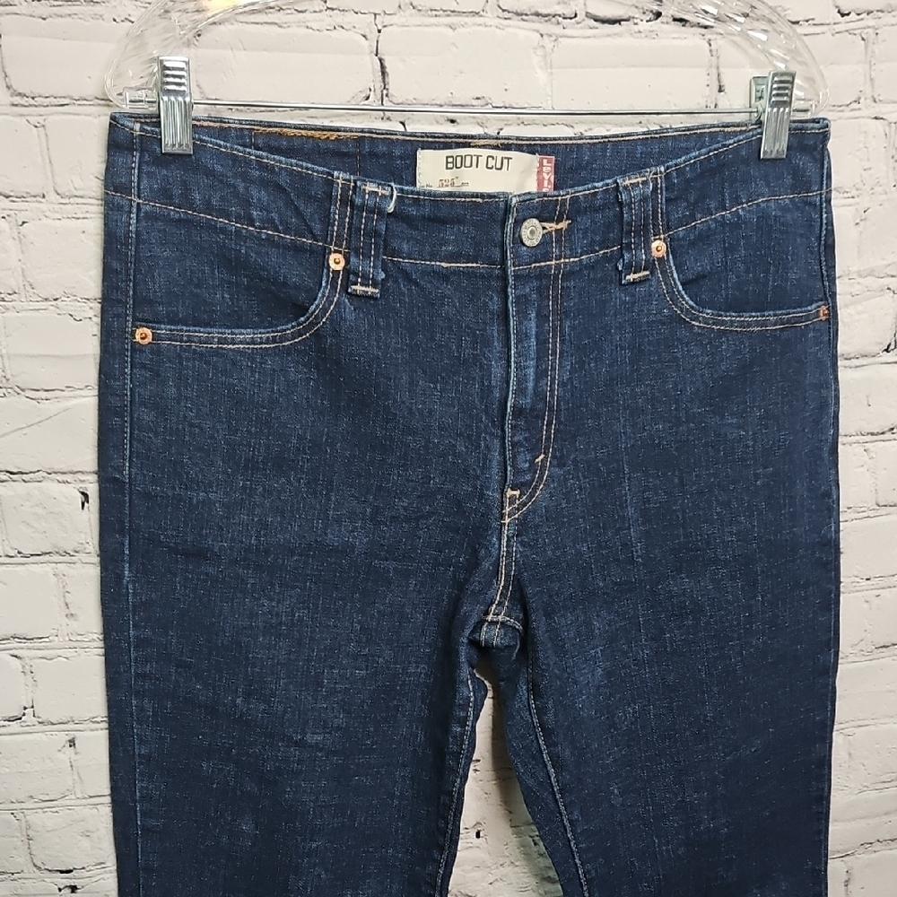 Levi's 525 Women's Dark Wash Bootcut Jeans Size 12M EUC - Picture 3 of 7
